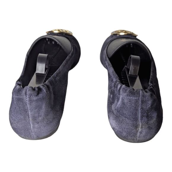 TORY BURCH Reva Navy Suede Ballet Flat Size 8.5M - Picture 5 of 9